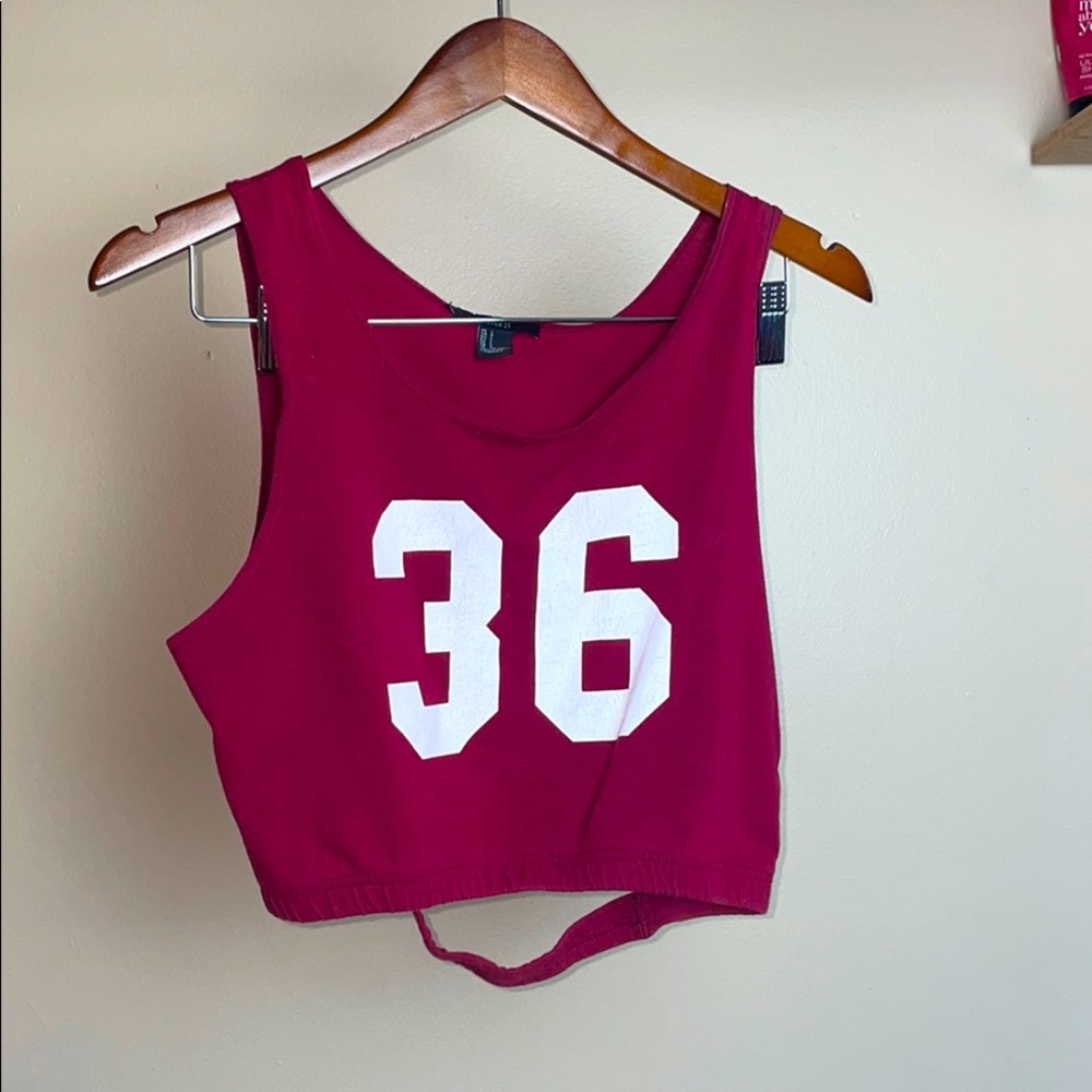 Red Crop top